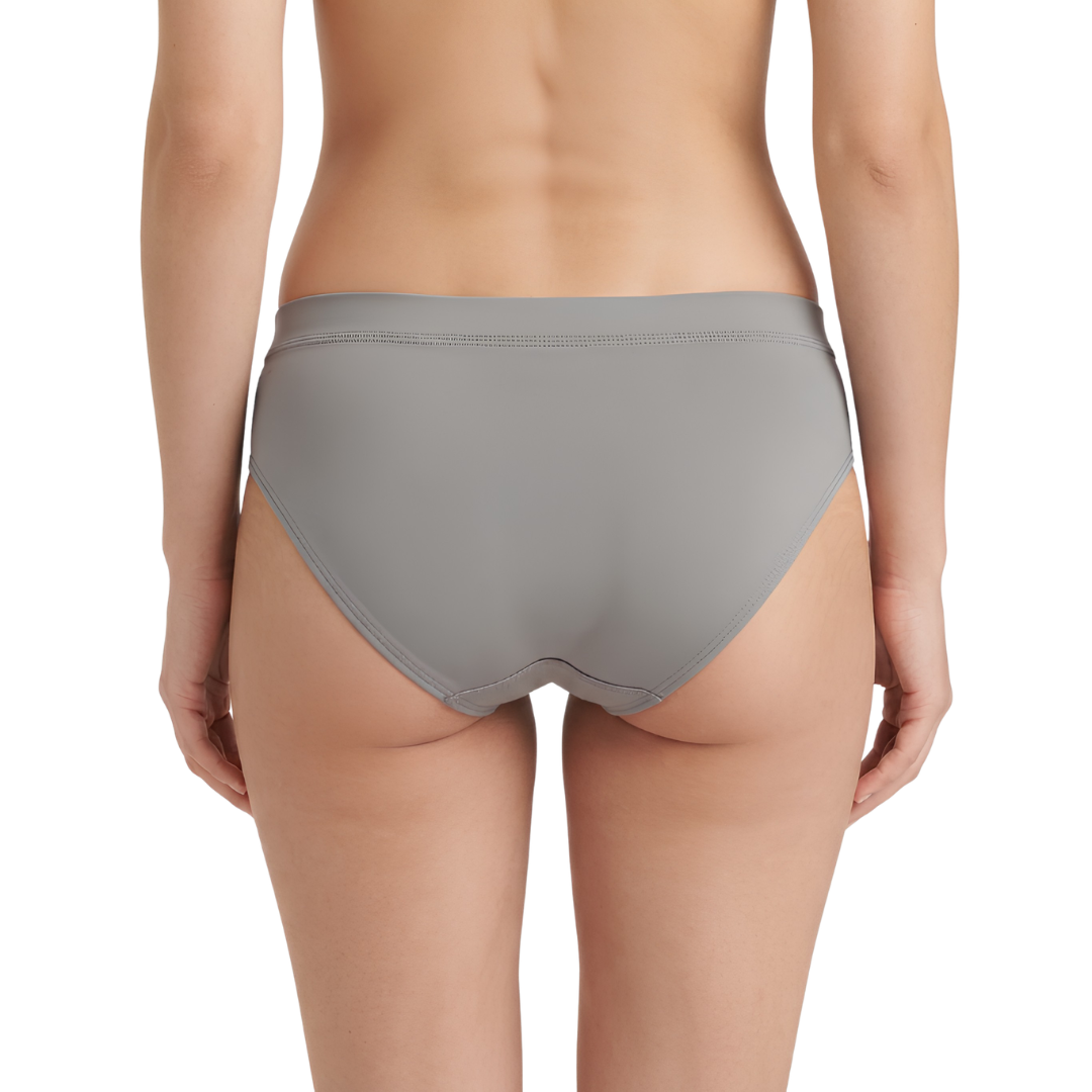 Women’s Solid Brief Panty – (GREY)