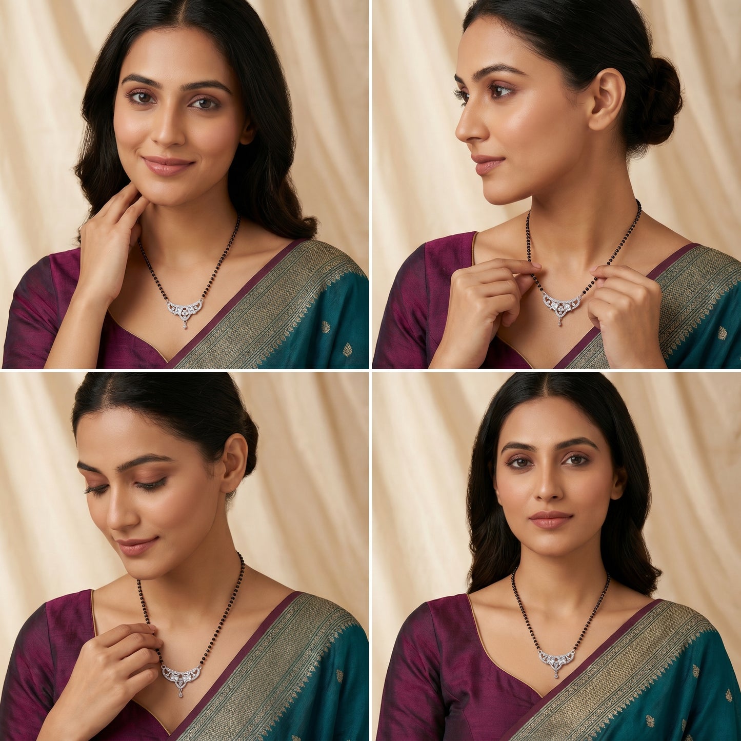 Anaya Heart Diamond Mangalsutra