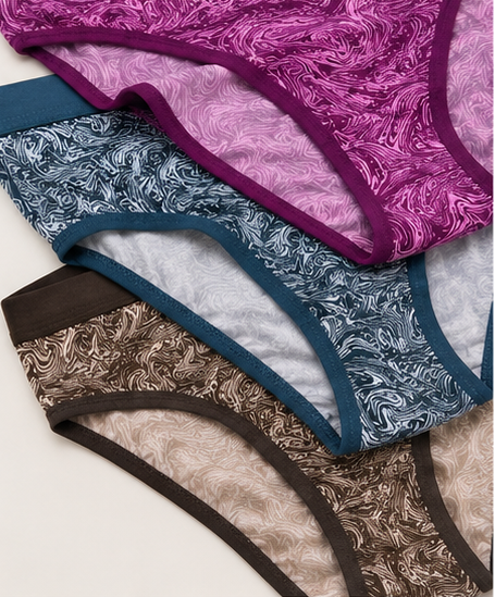Women’s Floral Printed Cotton Brief Panty Set – Pack of 3