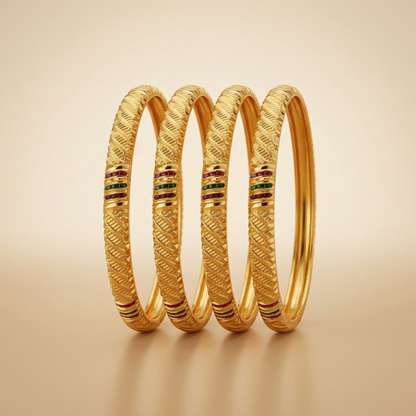 Sleek Aura Bangles( pack of 4)