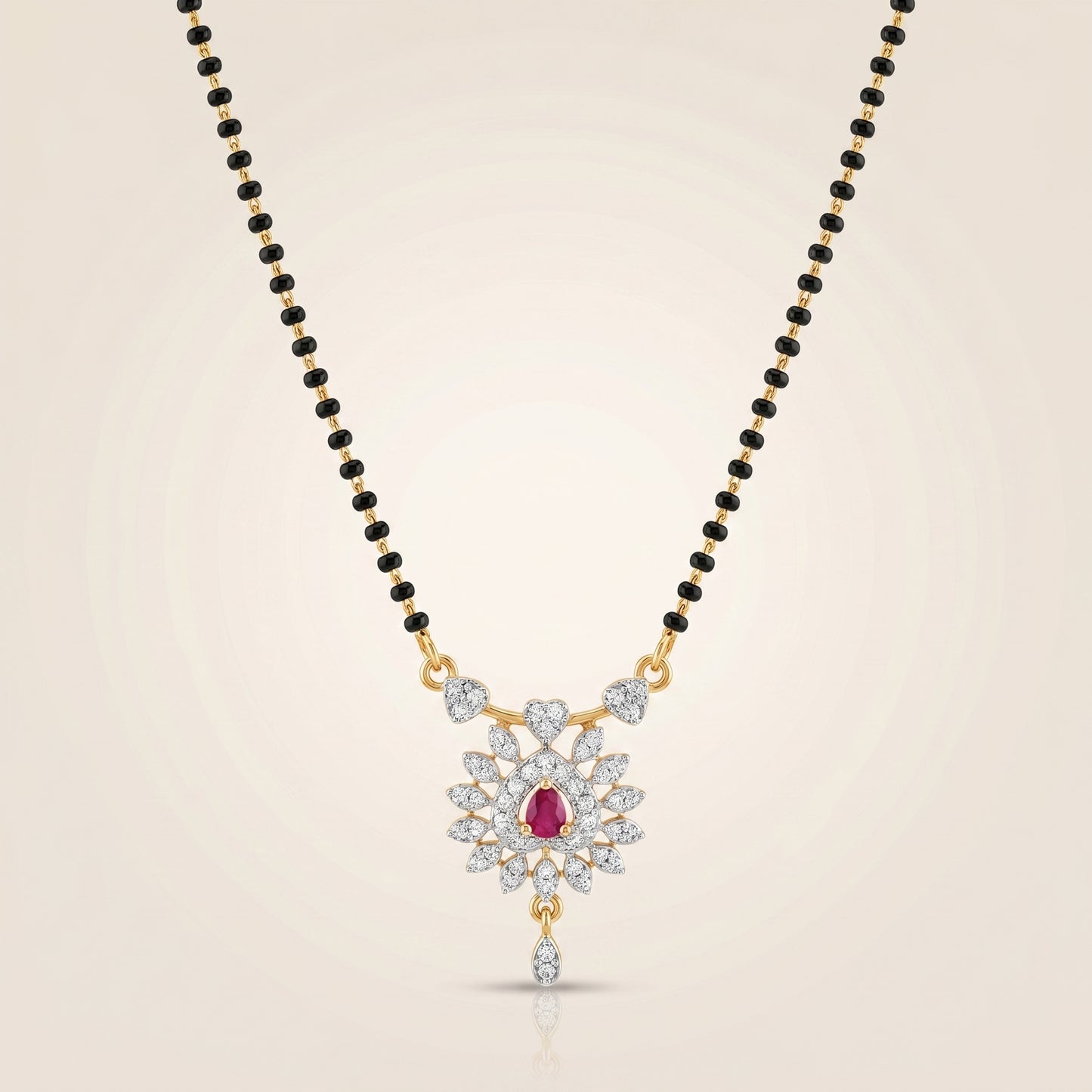 Ruby Sunburst Sparkle Mangalsutra