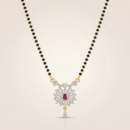 Ruby Sunburst Sparkle Mangalsutra