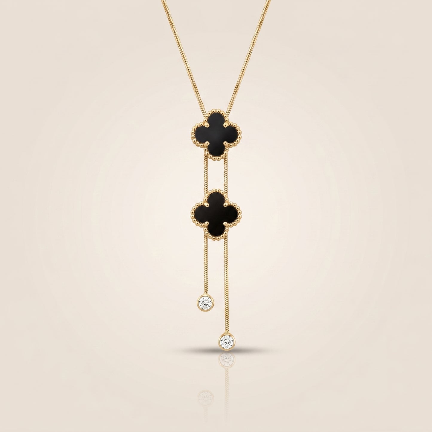 Noir Clover Cascade Pendant
