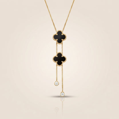 Noir Clover Cascade Pendant