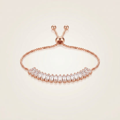 Baguette Line Bracelet (Rose Gold)
