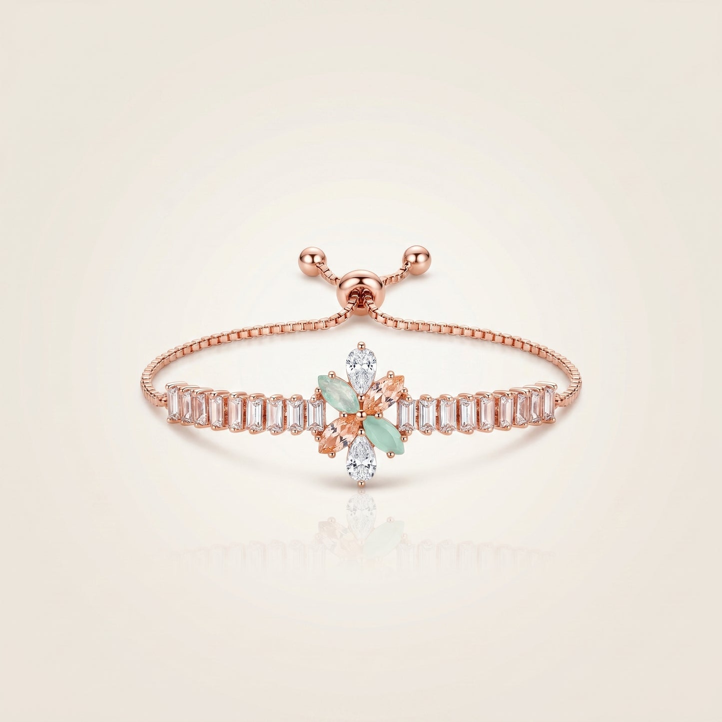 Rose Gold Petal Line Bracelet(Multi-colour)