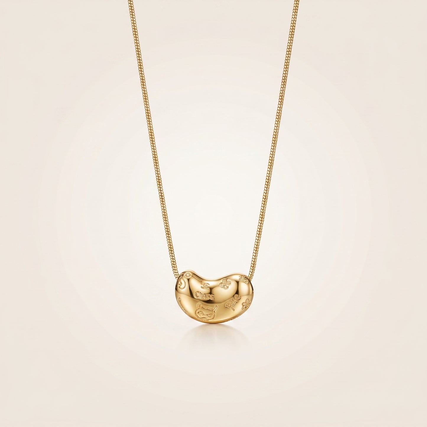 Gold Bean Pendant