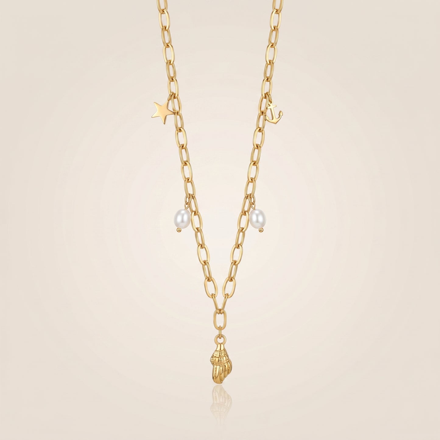 Star Anchor Shell Pendant