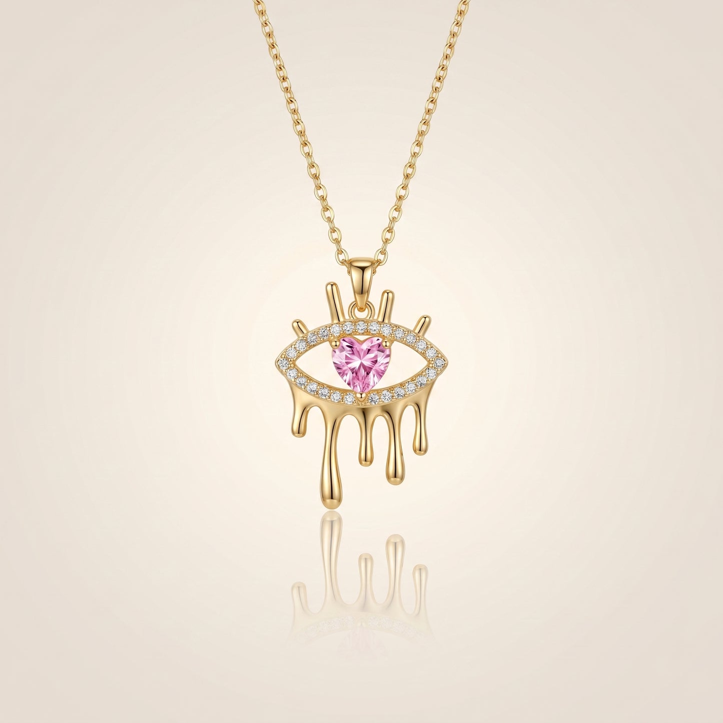 Evil Eye Heart Pendant