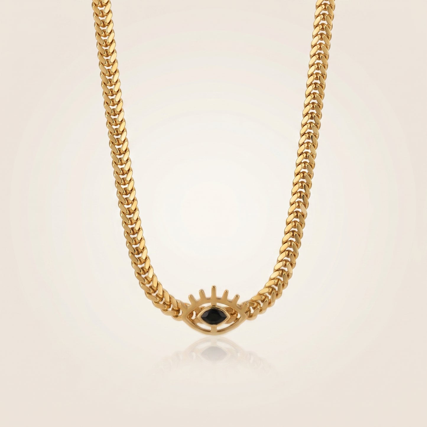 Black Stone Evil Eye Pendant