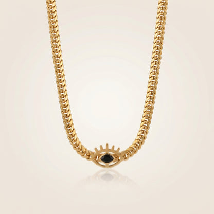 Black Stone Evil Eye Pendant