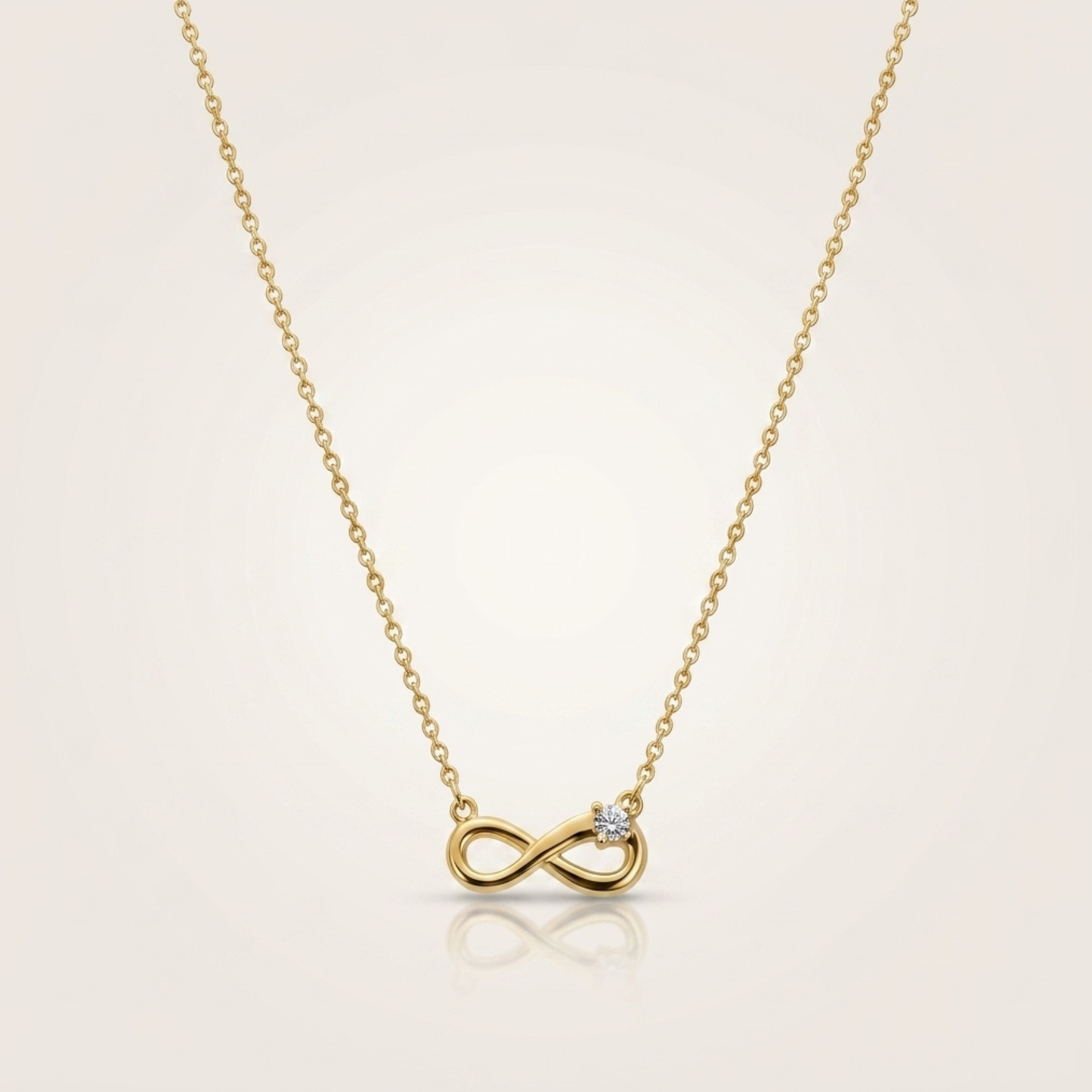 Infinity Pendant Necklace ( 18K Gold Plated )