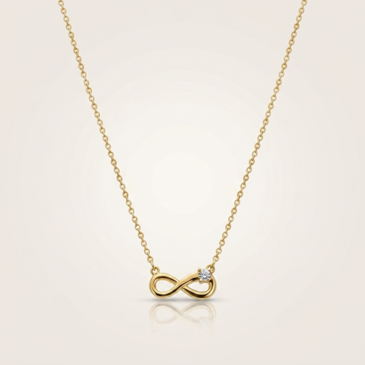 Infinity Pendant Necklace ( 18K Gold Plated )