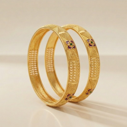 Golden Grace Bangles ( Set of 2 )