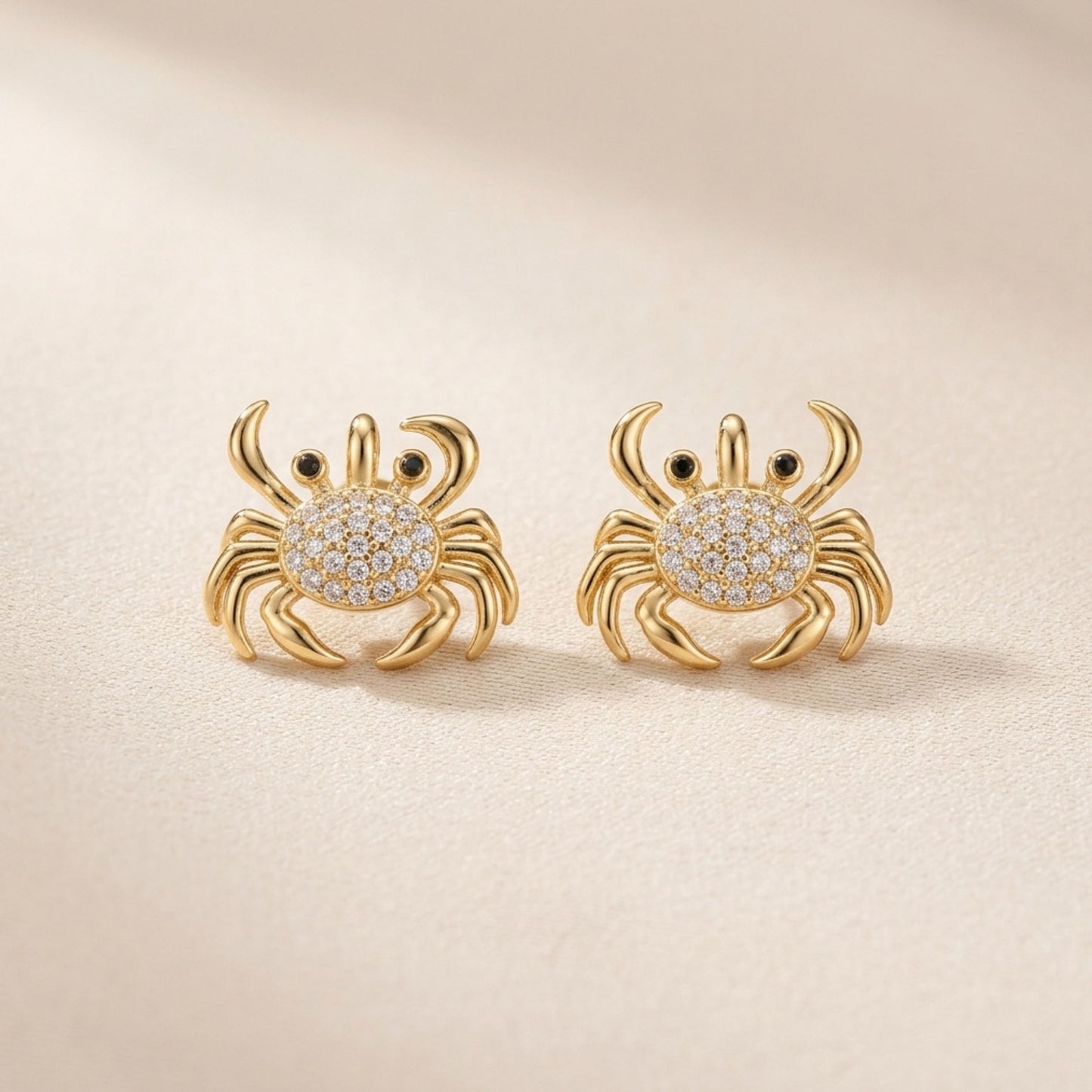 Golden Crab Earrings