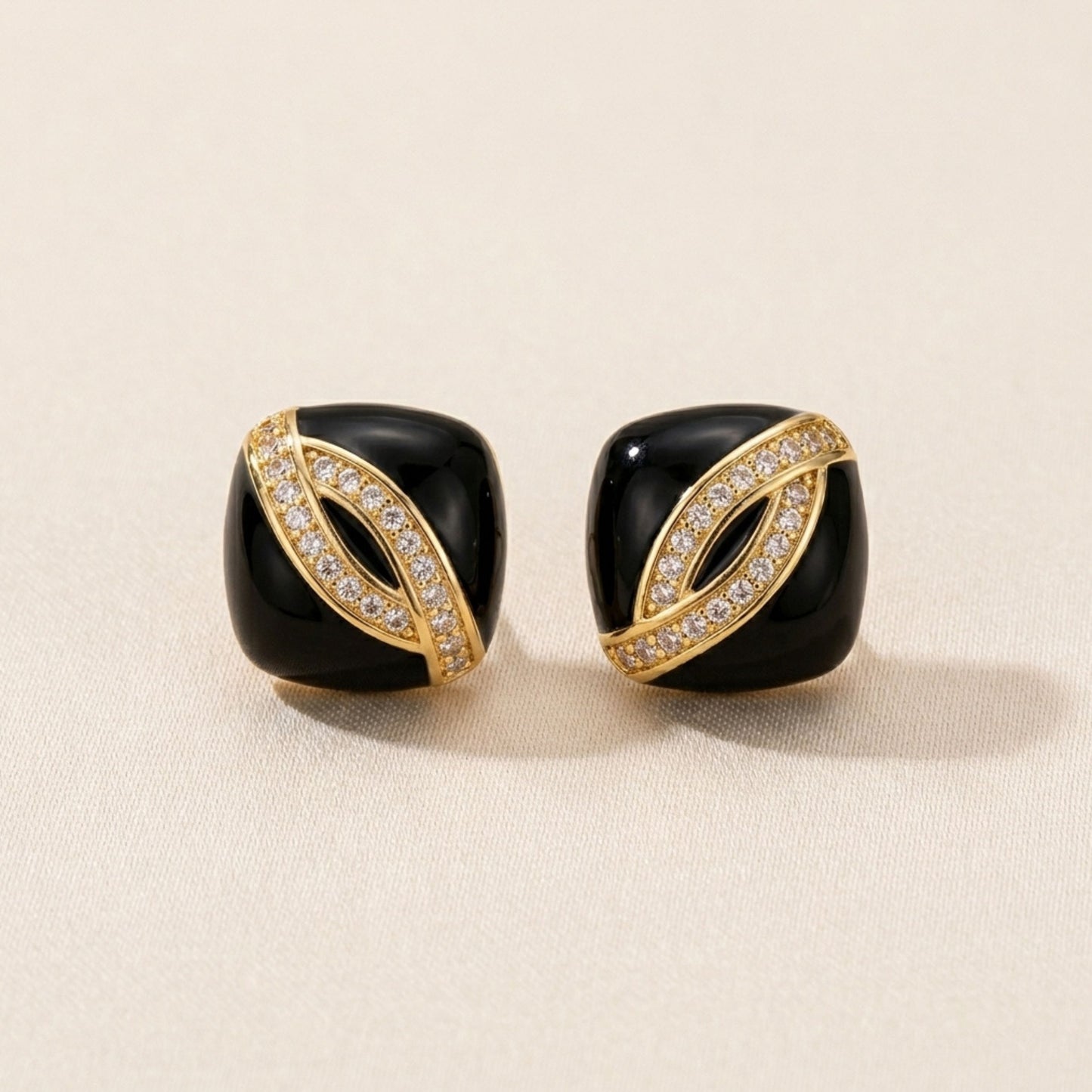 Black Stone Earrings