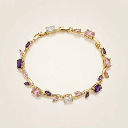 White Pink Purple Tulip Bracelet