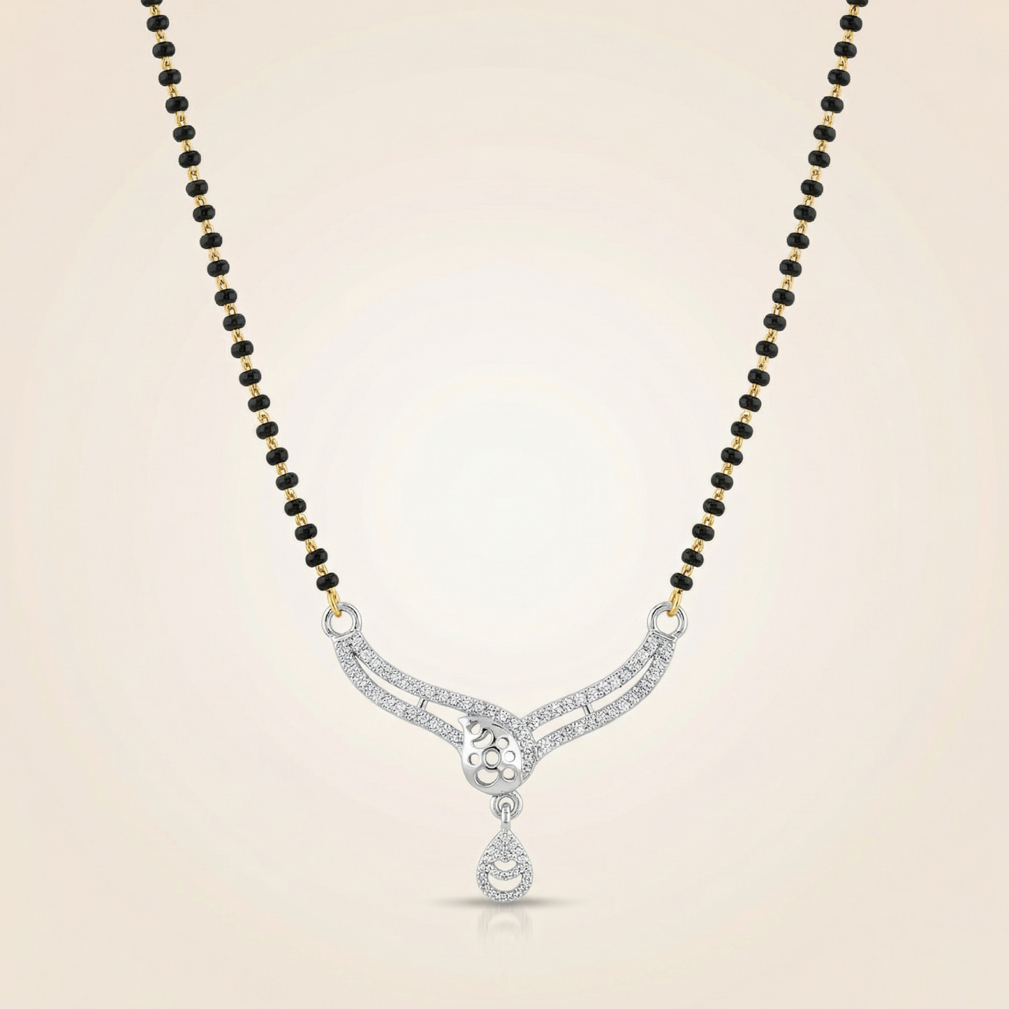Silver Curve Mangalsutra