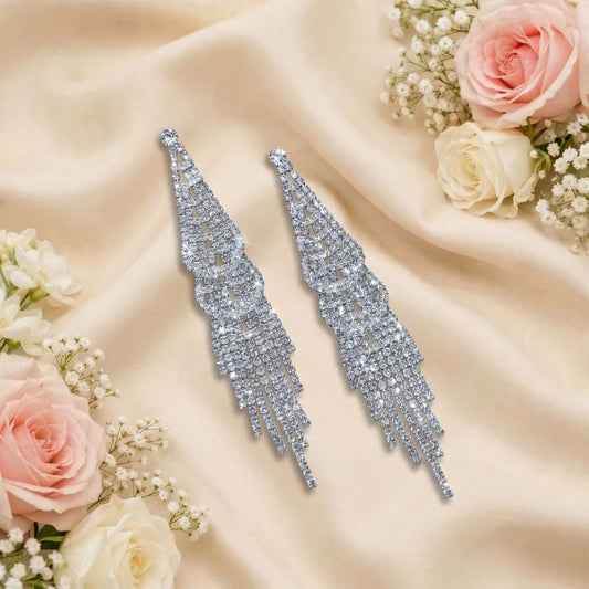 Crystal Cascade Chandelier Earrings