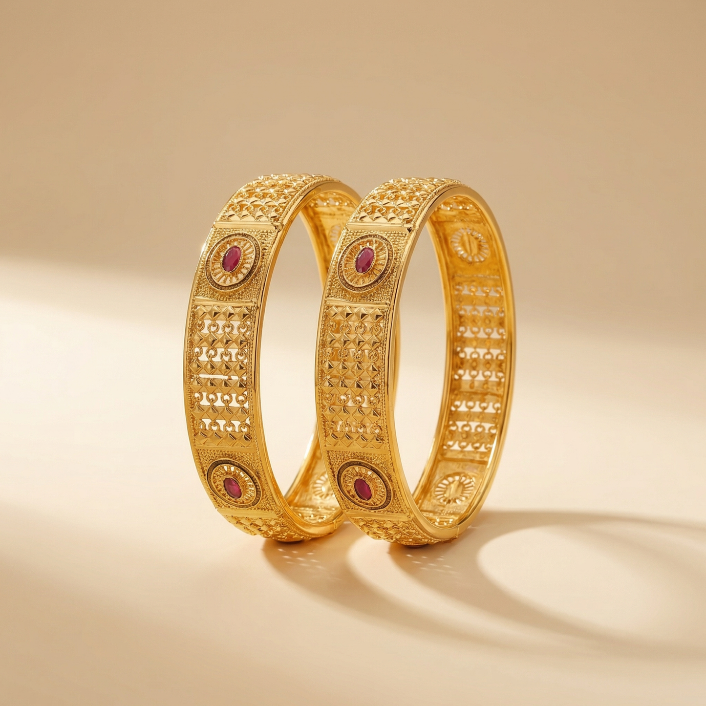 Trendy Twist Bangles ( Set of 2 )