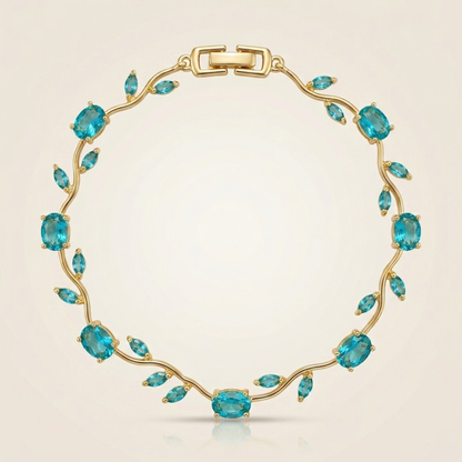 Aqua Blue Tulip Bracelet