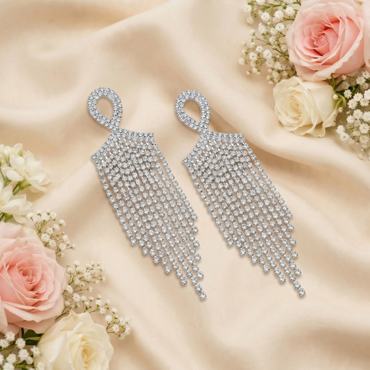 Twilight Tassel Crystal Earrings
