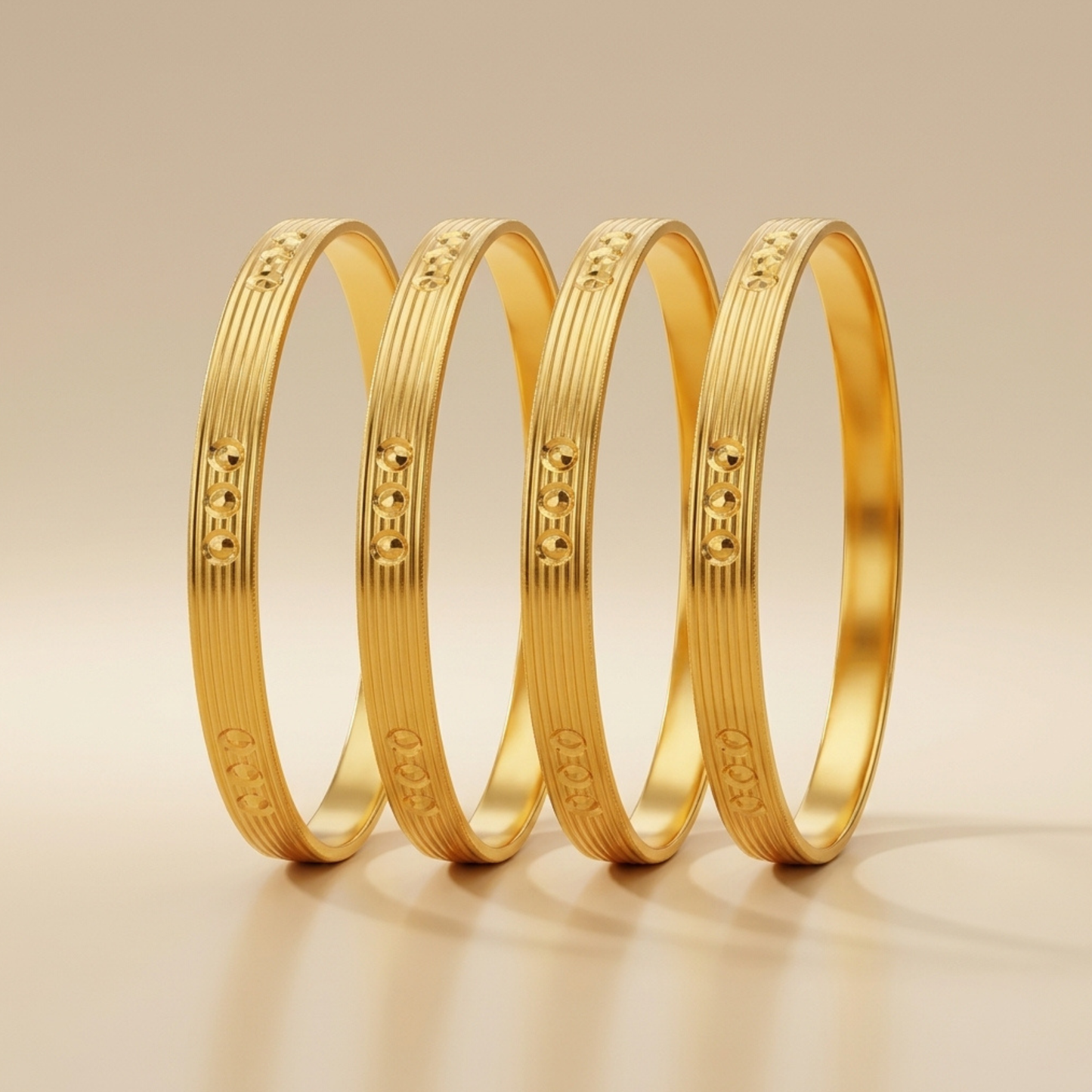 Blush Aura Bangles ( pack of 4)