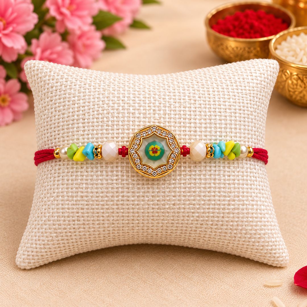 Colorful Floral Rakhi