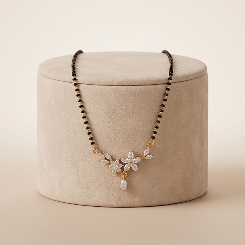 Sparkling Flower Mangalsutra