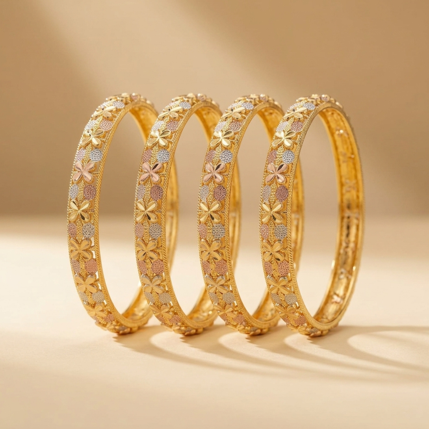 Opaline Spark Bangles (Set Of Four)