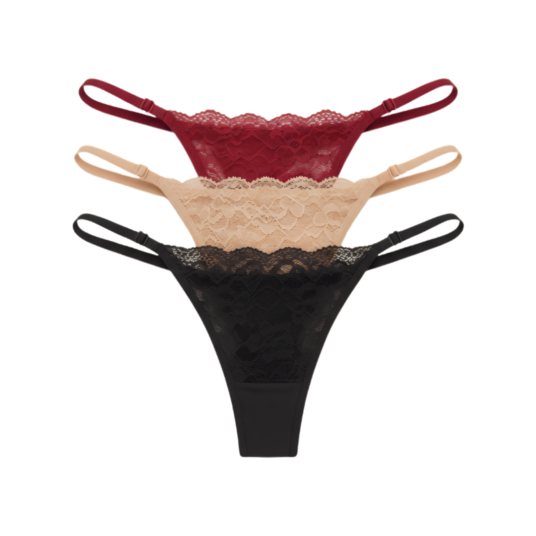 Women’s Lace Thong Panty – Pack of 3