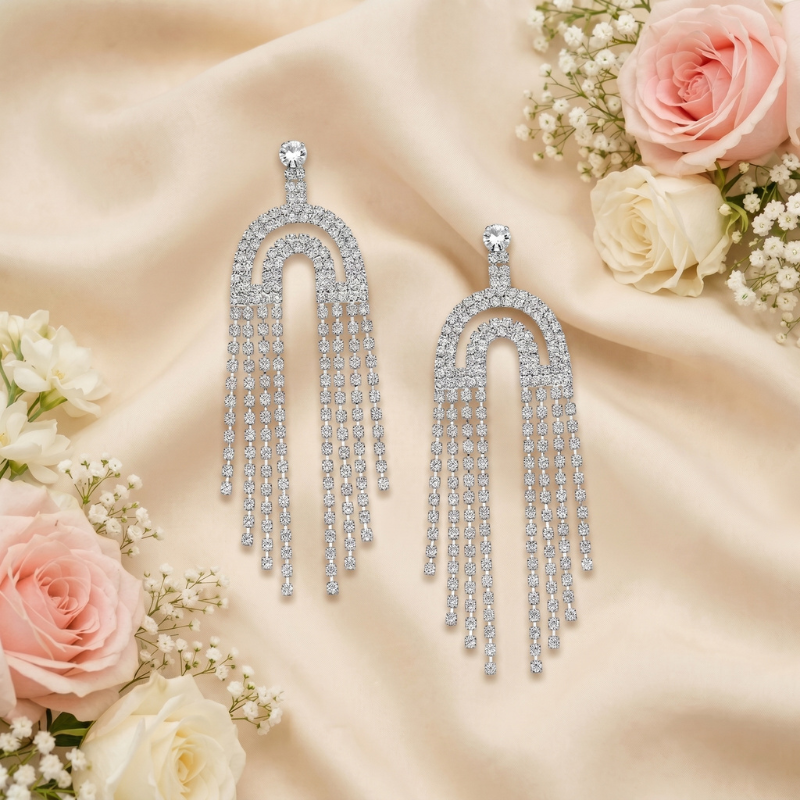Crystal Arch Cascade Earrings