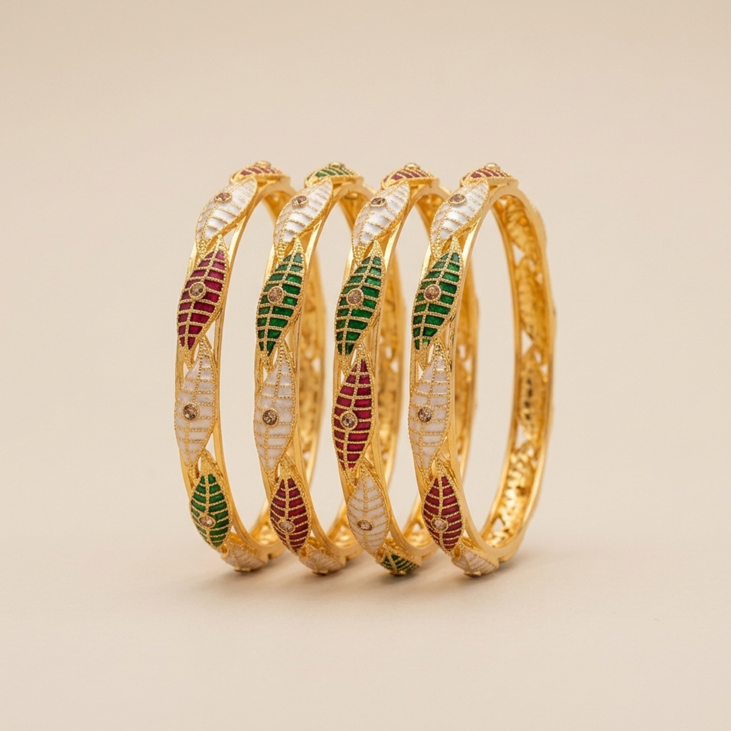 Elegant Aura Bangles ( Set of 4 )