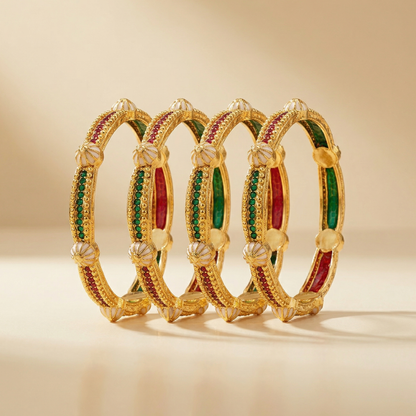 Regal Shine Bangles (Set Of 4)