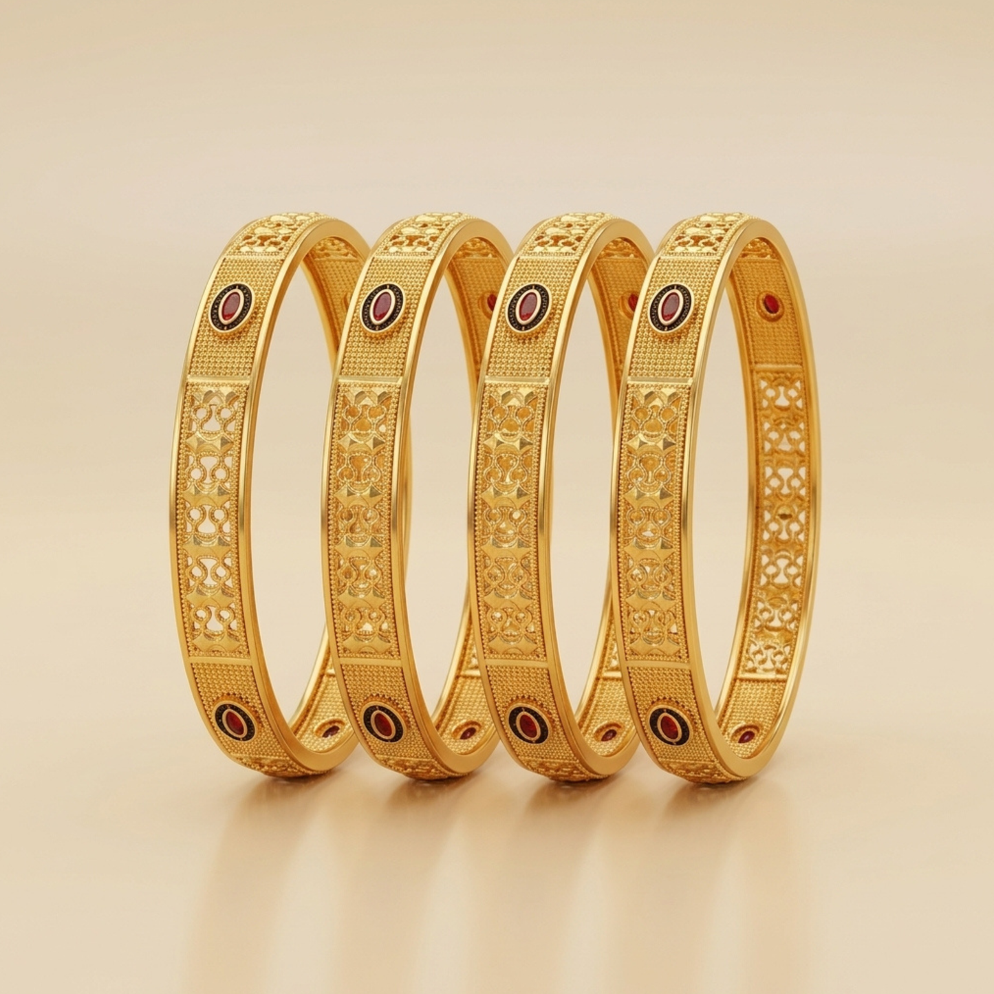 Amber Curve Bangles ( pack of 4)