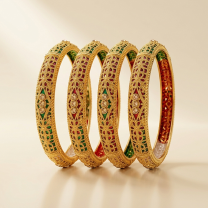 Vogue Shine Bangles( Set of 4 )