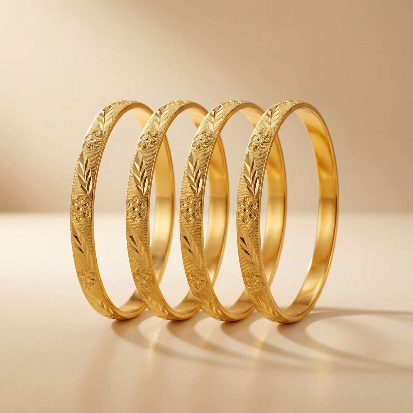 Crystal Glow Bangle ( pack of 4)