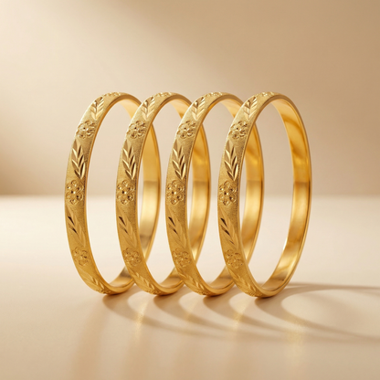 Crystal Glow Bangle ( pack of 4)