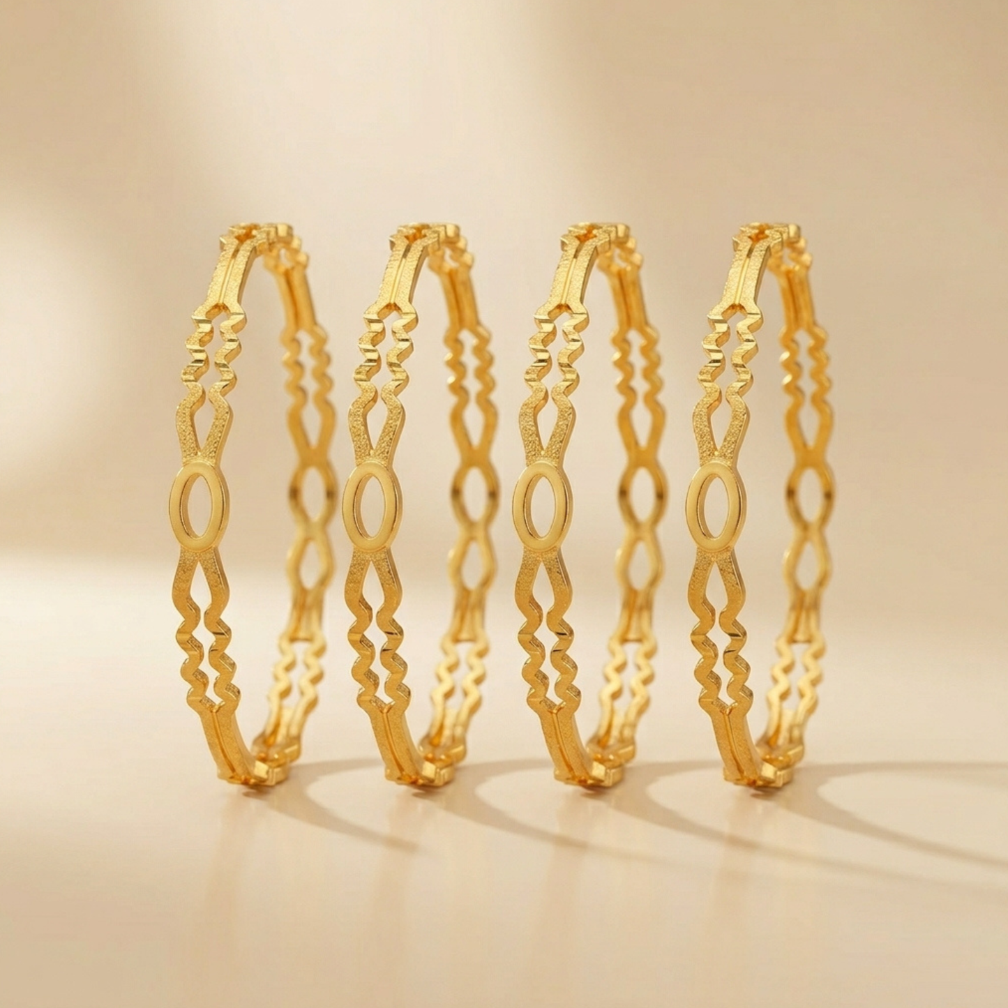 Divine Shine Bangles ( pack of 4)