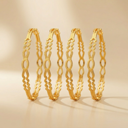 Divine Shine Bangles ( pack of 4)