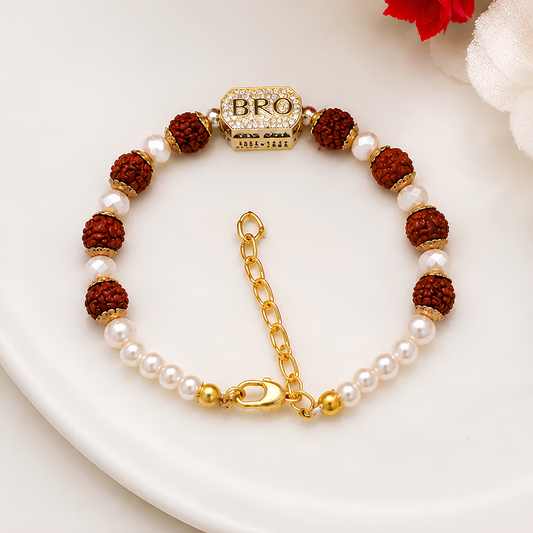 Elegant Rudraksha Rakhi