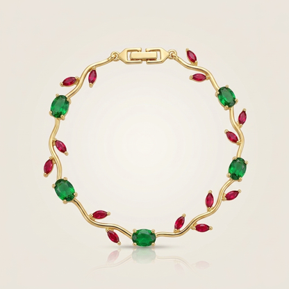 Green Red Tulip Bracelet
