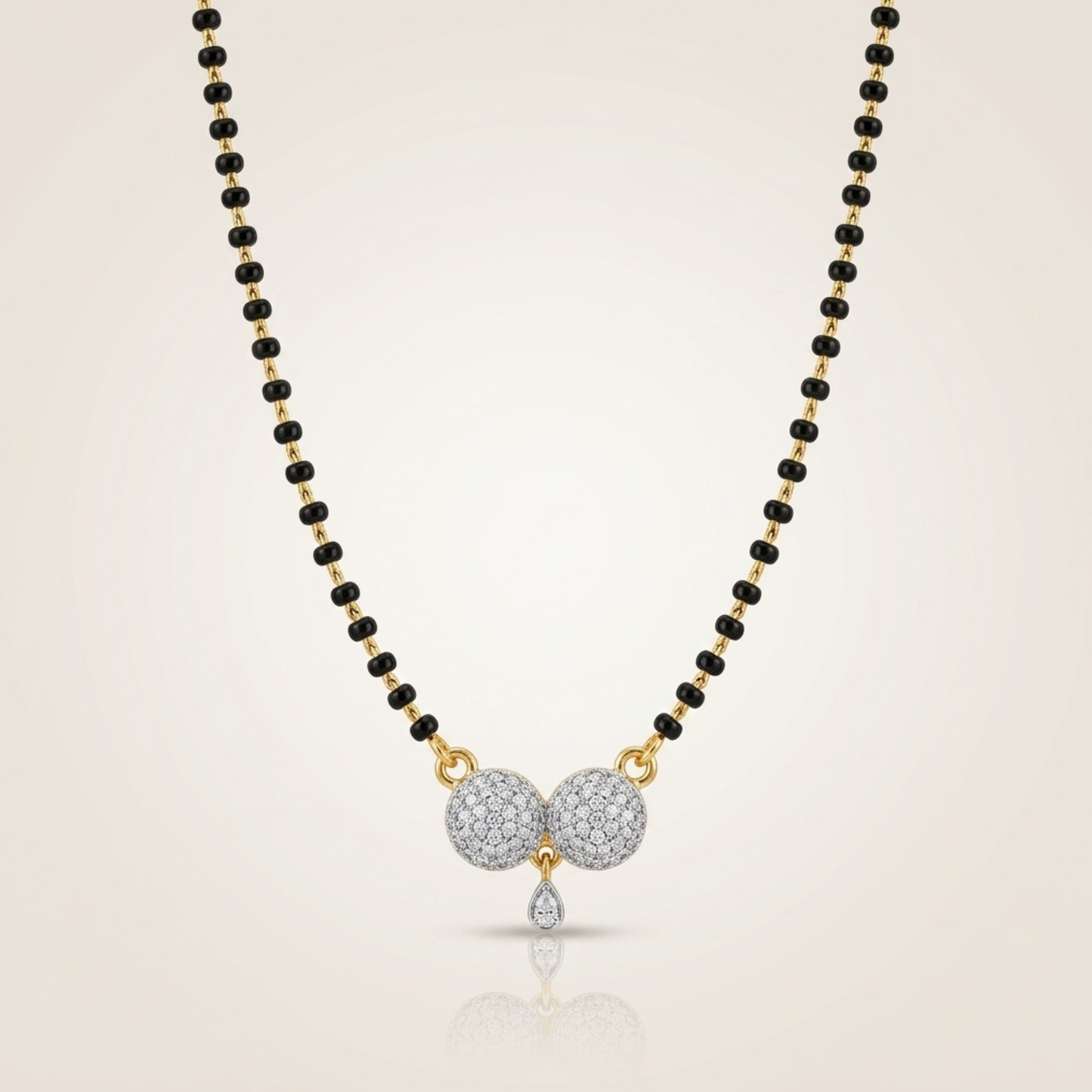 Double Circle Diamond mangalsutra