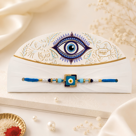 Premium Blue Evil Eye Rakhi