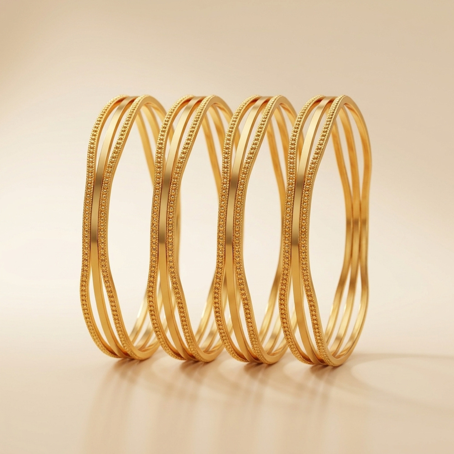 Bold shine bangles ( pack of 4)