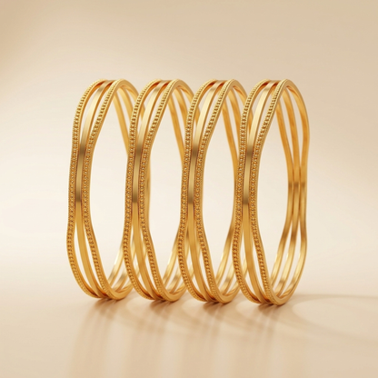 Bold shine bangles ( pack of 4)