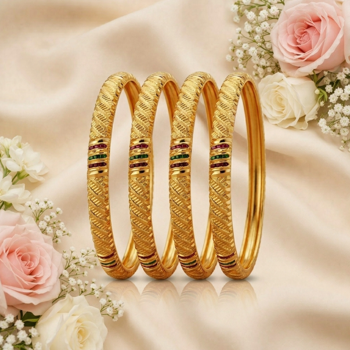 Sleek Aura Bangles( pack of 4)
