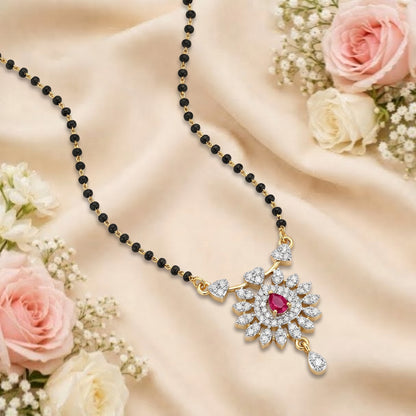Ruby Sunburst Sparkle Mangalsutra