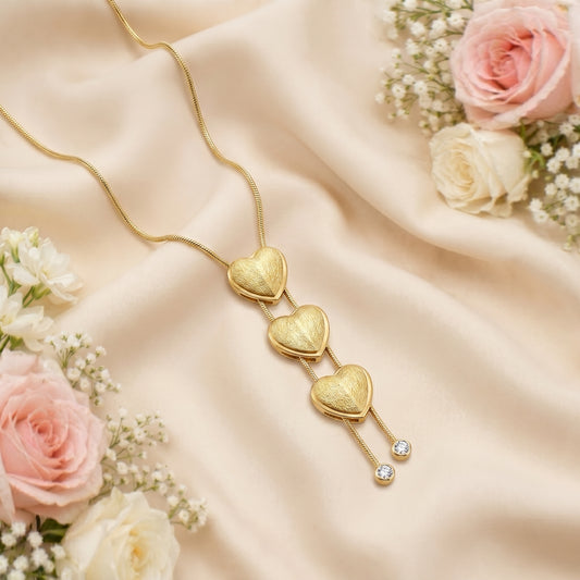 Triple Heart Drop Pendant