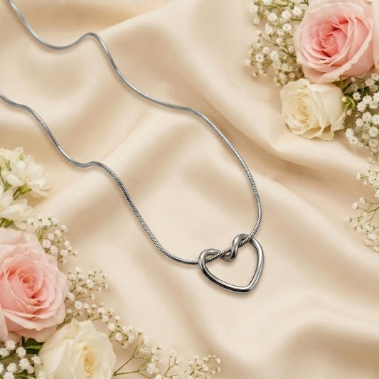Infinity Heart Pendant (Silver)